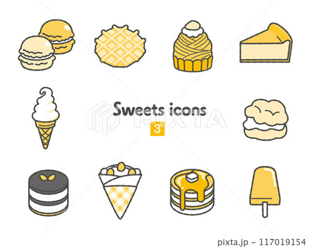 アイコン集 スイーツ03 117019154