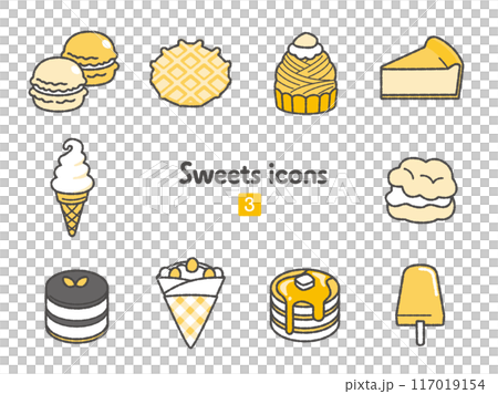アイコン集 スイーツ03 117019154