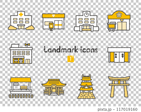 アイコン集 街・地図01 117019160