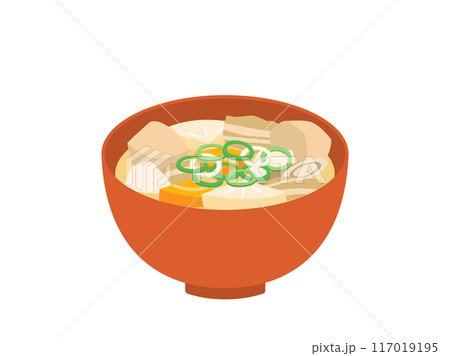 豚汁をイメージしたイラスト 117019195