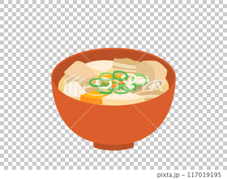 豚汁をイメージしたイラスト 117019195