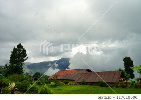 Beautiful Scenic Natural view of Nature from Lungchok at East Sikkim 117019600