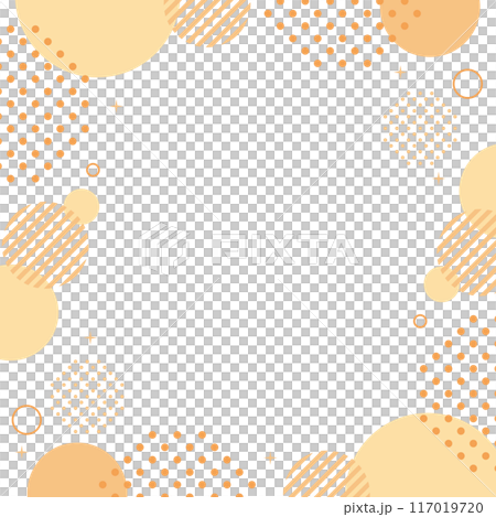 Orange polka dot geometric and glitter frame square Orange polka dot geometric and glitter frame square 117019720