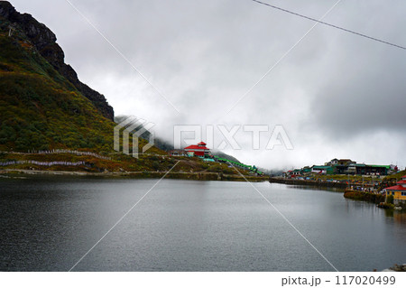 Cloudy Weather in Tsomgo lake or Changu lake at East Sikkim Cloudy Weather in Tsomgo lake or Changu lake at East Sikkim 117020499