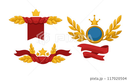 Royal Emblem Badge Collection vector 117020504