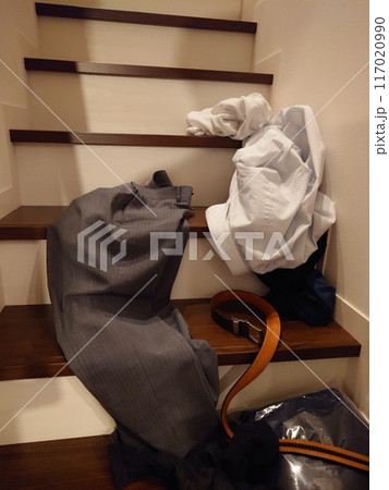 階段に脱ぎっぱなし　 117020990