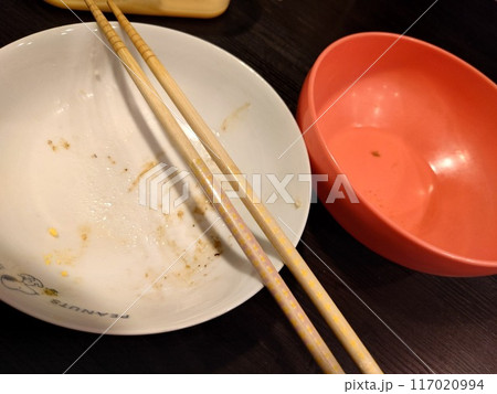 食べ終わったお皿 食べ終わったお皿 117020994