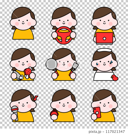 Icon set: Women Icon set: Women 117021347