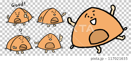 Cute tent character material for camping 117021635