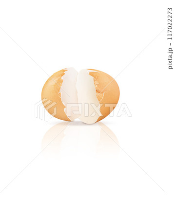 broken eggshell isolated on white background 117022273