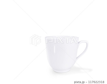 white empty coffee mug isolated on white background 117022318