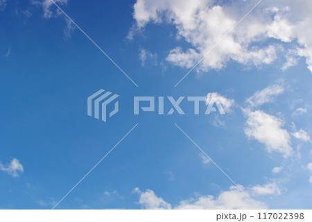 Blue sky with white clouds. 117022398