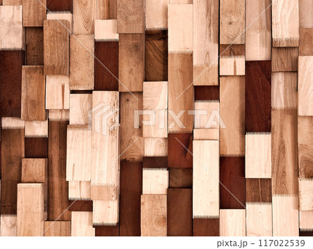 Wooden wall, wooden background for making backgrounds and adding text. 117022539