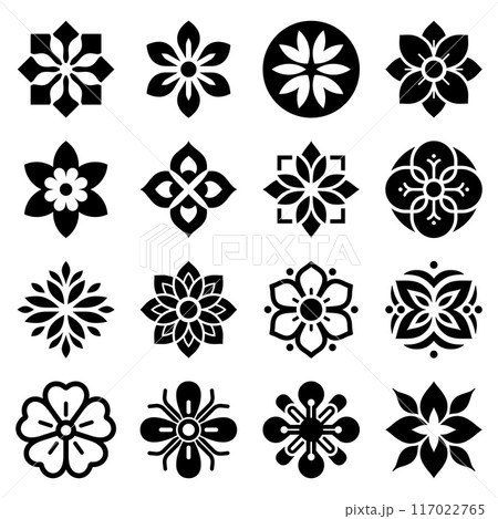 flower symbol minimal 117022765