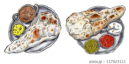 ナンとカレーセット 117023111