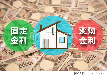 住宅ローン　固定金利と変動金利 117024727