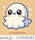 ゆるキャラ風のかわいいおばけ 117026545