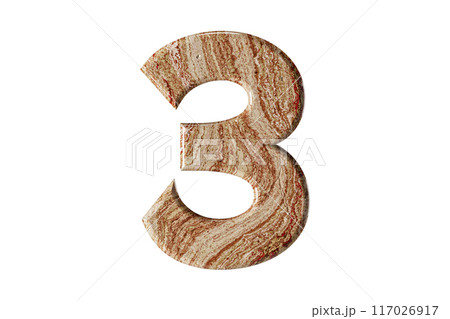 Digit sculpted from warm-toned marble, stands tall and elegant, a symbol of resilience and refinement. 117026917