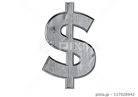 Symbol made of metal Symbol made of metal 117026942