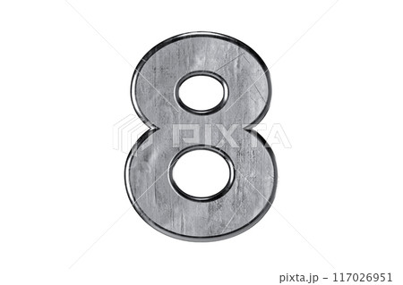 Digit made of metal 117026951