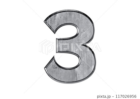 Digit made of metal 117026956