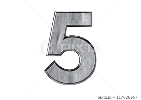 Digit made of metal 117026957