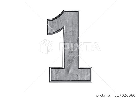 Digit made of metal Digit made of metal 117026960