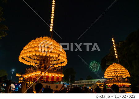 熱田まつり、夜空を彩る献灯まきわらと花火〈愛知県名古屋市〉 117027022