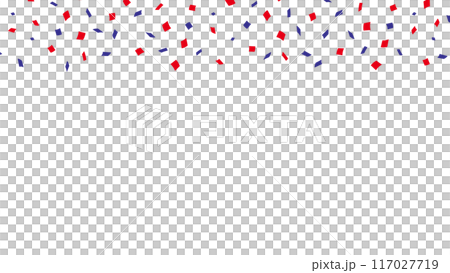 赤と青の紙吹雪のフレーム 赤と青の紙吹雪のフレーム 117027719