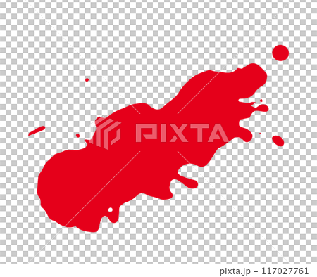 血飛沫　血　インク　赤　ベクター　イラスト 117027761
