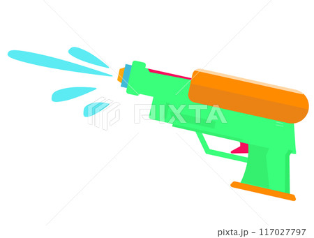 水鉄砲。ベクターイラスト。水遊び。おもちゃ 水鉄砲。ベクターイラスト。水遊び。おもちゃ 117027797