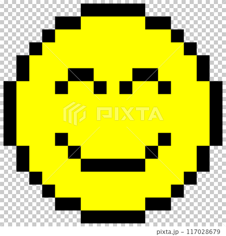 A cute and playful pixelated smiley face A cute and playful pixelated smiley face 117028679