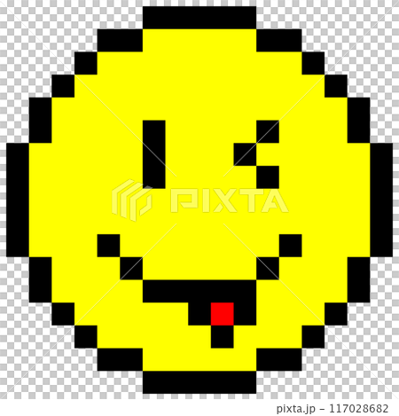A cute and playful pixelated smiley face A cute and playful pixelated smiley face 117028682
