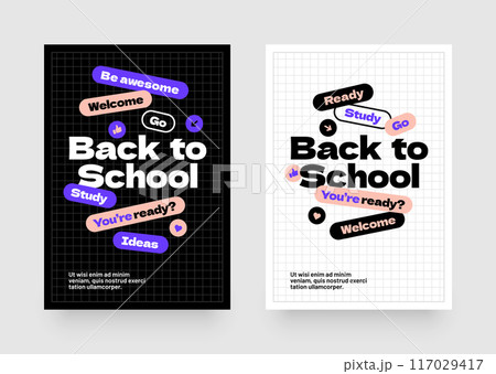 Design layout template for Back to school. 117029417