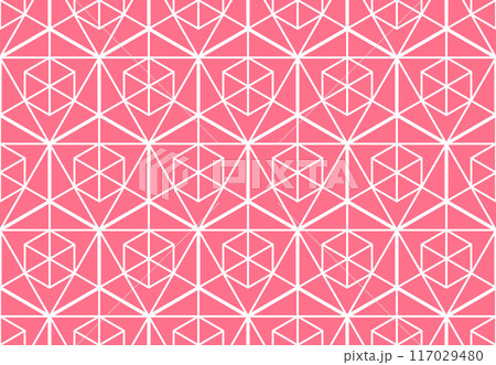 The geometric pattern with lines. Seamless vector background. White and pink texture. Graphic modern pattern. Simple lattice graphic design The geometric pattern with lines. Seamless vector background. White and pink texture. Graphic modern pattern. Simple lattice graphic design 117029480