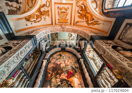 Interiors of Saint Charles Borromee church, Anvers, Belgium 117029804