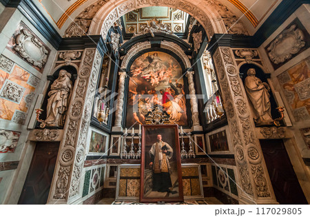 Interiors of Saint Charles Borromee church, Anvers, Belgium 117029805