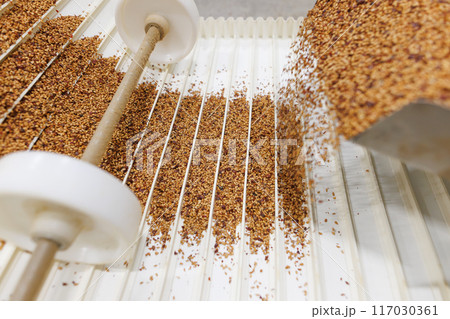 Grain sorting machine, Paddy machine sorts grains of one crop, separates grain peeling products 117030361