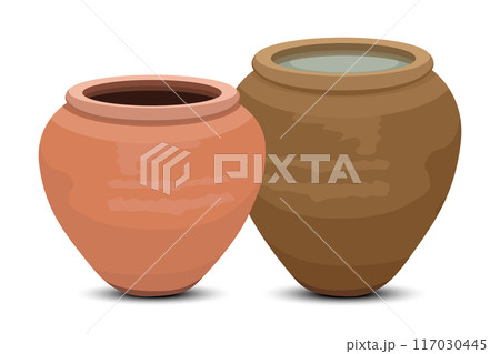 isolated big earthen jar for water vector design 117030445