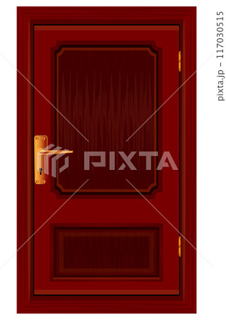isolated wood door on white background vector design 117030515