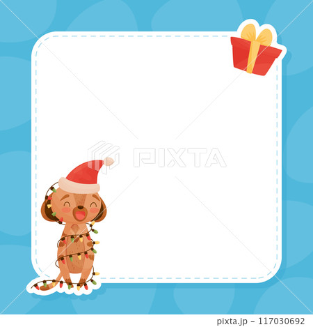 Meerkat Cute Animal Empty Note and Reminder Card Vector Template 117030692