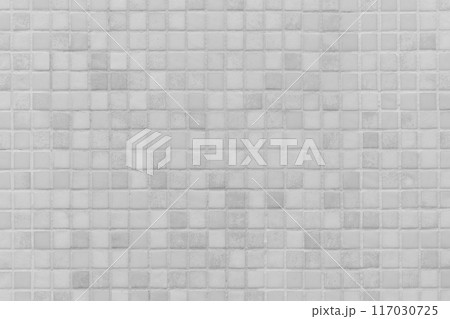 Ceramic Mosaic Tile Square Color Light White Wall Texture Background Bathroom Toilet Floor Backdrop Bath 117030725