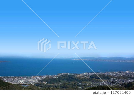 別府市街地と別府湾一望 別府市街地と別府湾一望 117031400