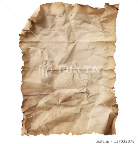 Old crumpled paper texture, Damaged paper background. With clipping path. 117032079