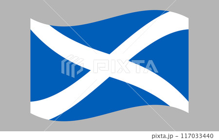 Flag of Scotland. Scottish national symbol in official colors. Template icon. Abstract vector background Flag of Scotland. Scottish national symbol in official colors. Template icon. Abstract vector background 117033440
