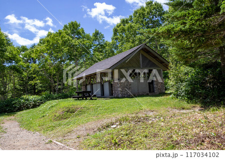野反湖キャンプ場の炊飯施設 野反湖キャンプ場の炊飯施設 117034102