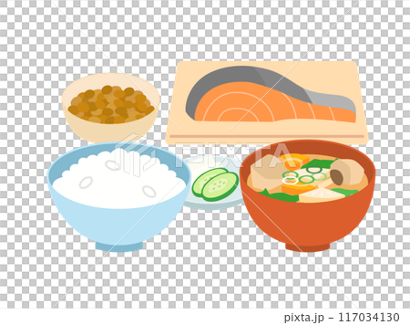 受日式早餐啟發的插圖 受日式早餐啟發的插圖 117034130