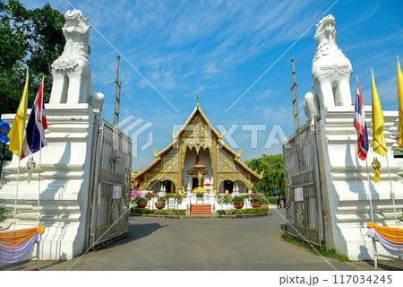 タイチェンマイにあるワット・プラシン寺院の美しい風景 タイチェンマイにあるワット・プラシン寺院の美しい風景 117034245