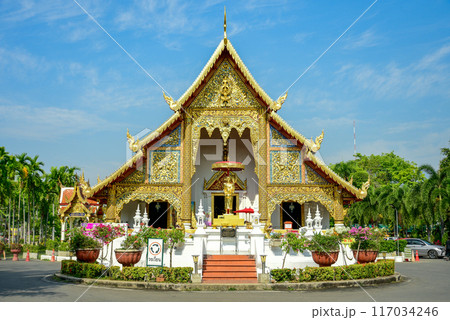タイチェンマイにあるワット・プラシン寺院の美しい風景 タイチェンマイにあるワット・プラシン寺院の美しい風景 117034246