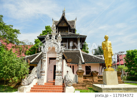 タイチェンマイにあるワット・チェディルアン寺院の美しい風景 117034372